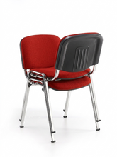 Charger l'image dans la galerie, chaise empilable pour salles d'attente et de réunion ISO-GANCIO TISSU ANTIBACTÉRIEN IGNIFUGE