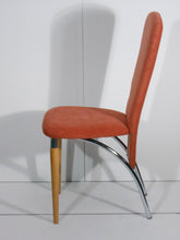 Load image into Gallery viewer, dining room and kitchen chair in metal with wooden legs HALLEAY
