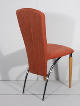 Load image into Gallery viewer, dining room and kitchen chair in metal with wooden legs HALLEAY