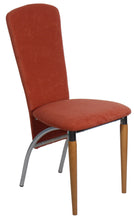 Load image into Gallery viewer, dining room and kitchen chair in metal with wooden legs HALLEAY
