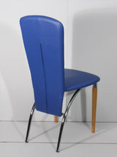 Load image into Gallery viewer, dining room and kitchen chair in metal with wooden legs HALLEAY