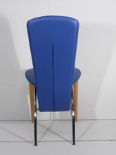 Load image into Gallery viewer, dining room and kitchen chair in metal with wooden legs HALLEAY
