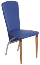 Load image into Gallery viewer, dining room and kitchen chair in metal with wooden legs HALLEAY