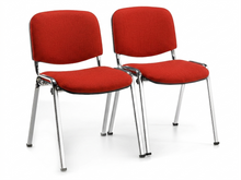 Charger l'image dans la galerie, chaise empilable pour salles d'attente et de réunion ISO-GANCIO TISSU ANTIBACTÉRIEN IGNIFUGE
