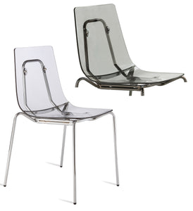 chair for kitchen and dining room polycarbonate and metal WIND