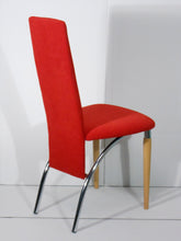 Load image into Gallery viewer, dining room and kitchen chair in metal with HAWWi wooden legs
