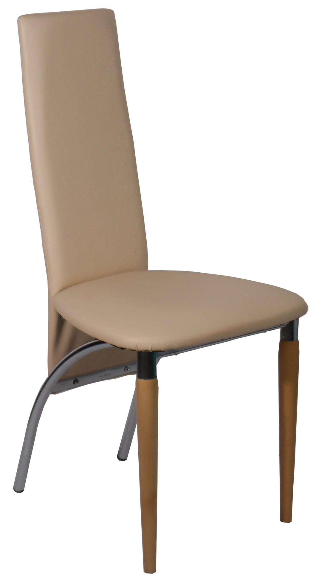 dining room and kitchen chair in metal with HAWWi wooden legs