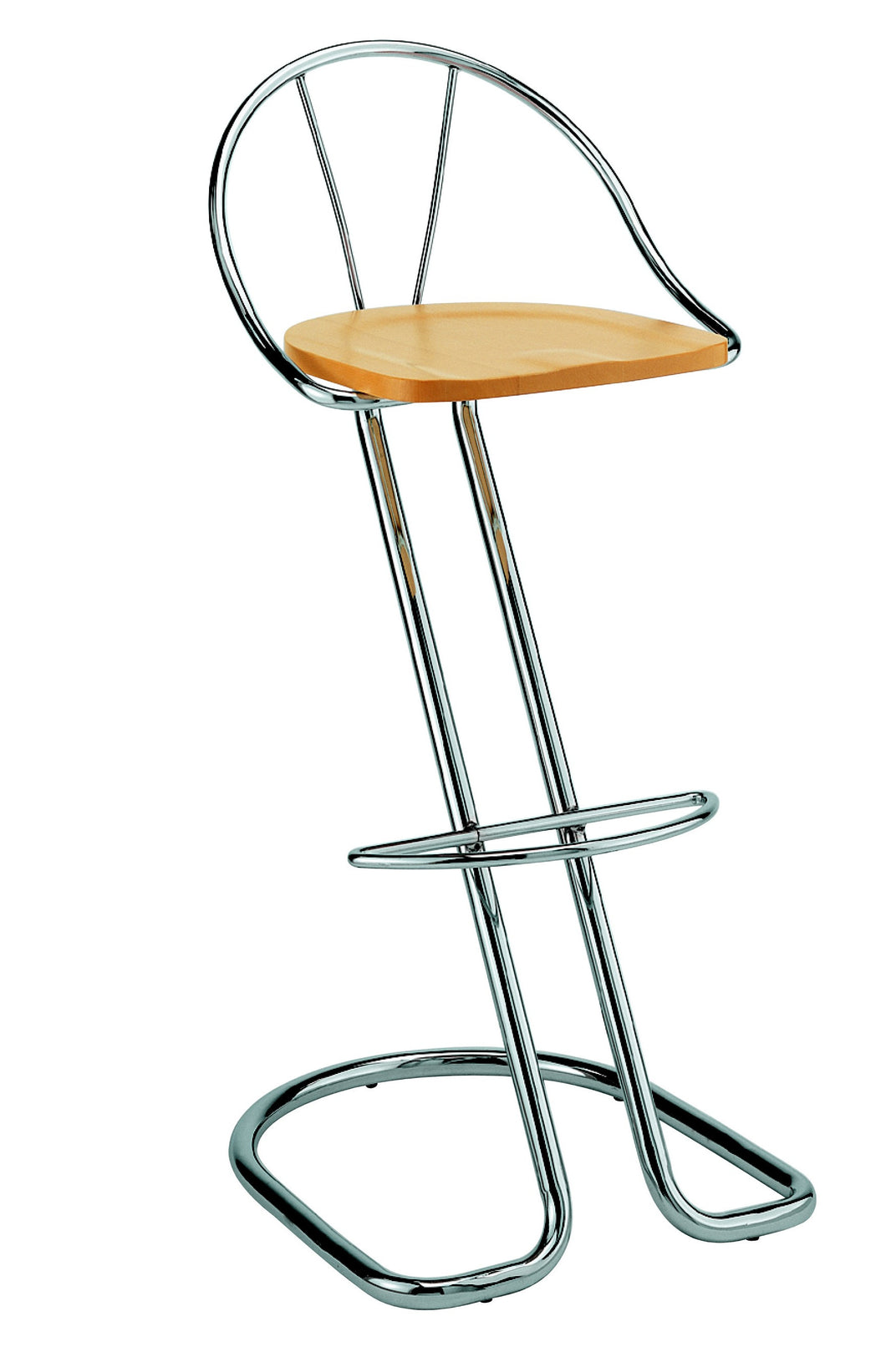 stool for bar and kitchen in wood and metal OREGON